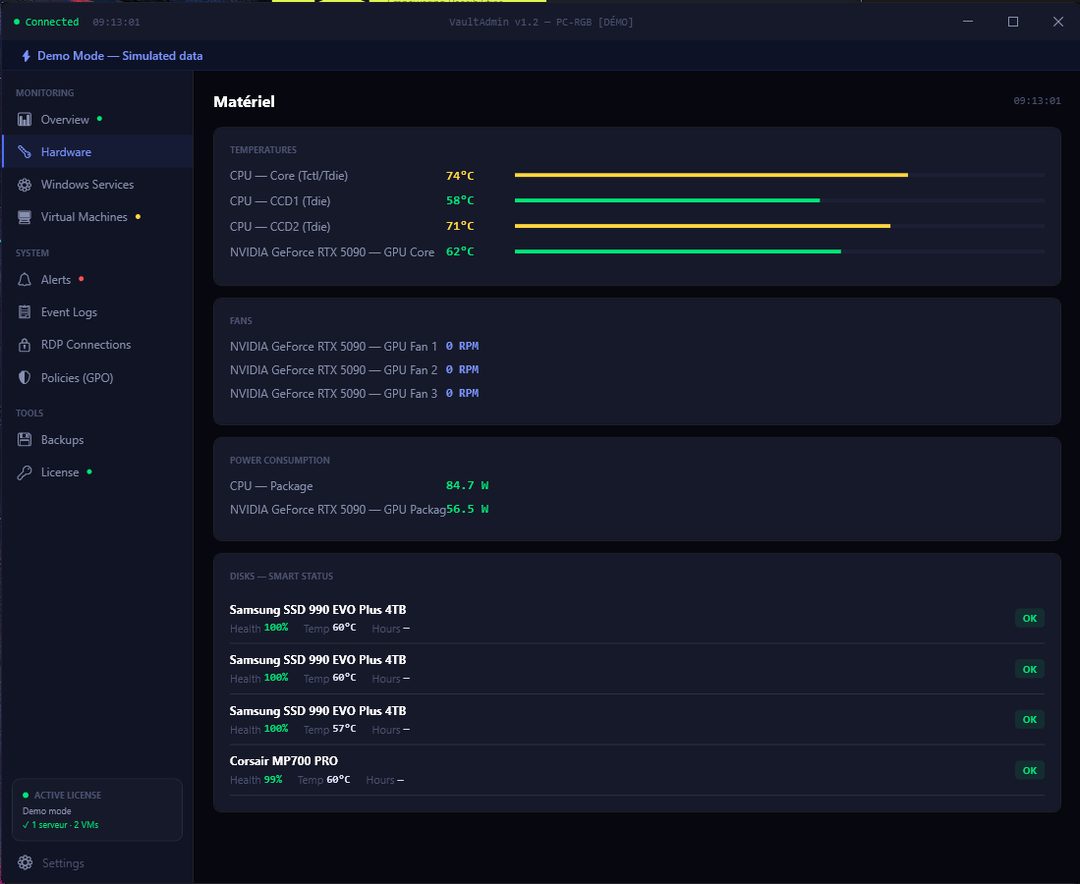 VaultAdmin — Hardware